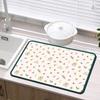 Tapete de Cocina Retro de Tierra de Diatomeas para Escurrir Encimera Tapete Absorbente Mesa de Comedor Mesa de Centro Salvamanteles Aislante del Calor Posavasos de Secado Rápido Tapete Antiescaldante