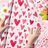 Wx223 Papel de Cópia Amor Dia dos Namorados 17g Doce de Presente Papel de Embrulho à Prova de Umidade Amor Vermelho Papel Neve