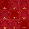 Pulsera de Hilo Rojo para el Año del Caballo 2026, Pulsera de Hilo Rojo Semi-Terminada Que No Se Desvanece y Se Puede Ensartar con Cuentas