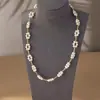 Collar de Perlas Naturales de Agua Dulce Transfronterizo, Cadena Versátil Apilable para Clavícula, Collar de Perlas de Agua Dulce Zhuji al por Mayor para Mujeres