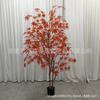 Bonsái de arce artificial planta grande Arce rojo interior patio decoración suave planta de paisaje decoración árbol venta al por mayor