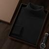 Suéter Masculino de Caxemira Outono e Inverno Novo Gola Alta Espessado Camisa de Base Solta Tamanho Grande Interna Lã Business Casual Suéter para Homens