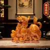 Un Par de Figuras Pixiu de Cerámica Tang Sancai para Decoración del Hogar, Atrayendo Riqueza y Buena Fortuna, Adecuado para Manualidades de Sala de Estar y Oficina