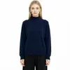 Comercio Electrónico Transfronterizo de Amazon Marca de Moda MAX Auténtico Mismo Estilo Color Sólido Cuello Medio Cuello Redondo Corte Holgado Suéter Tejido Mujer