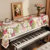 Pintura al Óleo Americana Cubierta para Piano Cubierta contra Polvo Media Cubierta Teclado Electrónico Cubierta de Lujo Ligero Cubierta Protectora para Taburete de Piano