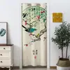 Cortina de Porta de Tecido Estilo Chinês para Quarto, Casa, Divisória sem Furos, Cortina Anti-vento de Inverno para Cozinha, Banheiro