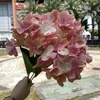 Hortênsia Arco-Íris Simulada de 5 Cabeças, Buquê de Hortênsias Simuladas, Flores de Casamento, Hortênsia de 5 Cabeças, Flores Simuladas