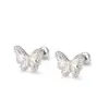 Clavo de Oreja de Mariposa Simple para Mujer Diseño de Nicho Personalidad Temperamento Versátil Mini Clavo de Oreja de Mariposa