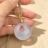 Pedra Olho de Gato Pingente de Paz Assimétrico Brincos DIY Colar Acessórios de Vestuário Produtos Tendência para Transmissão ao Vivo Atacado