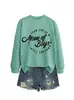 De hijo hacia arriba mamá de Amazon eBay sitio independiente casual simple sudadera de cuello redondo de otoño e invierno para mujer