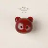 Accesorios Divertidos de Cabeza de Oso, Adornos Suaves y Lindos de Palo de Rosa y Madera de Águila, Tallas de Madera Estilo Barbie con Agujeros Superiores e Inferiores