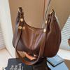 Bolsas de Mujer Transfronterizas 2026 Nueva Versátil Bolso de Axila Cuero de Cera de Abeja Tendencia Alta Calidad Textura Bolso de Hombro Bolso Cruzado