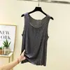 Camisola fina para mujer, top sin mangas de corte holgado para verano, talla grande, se puede usar como capa exterior, camiseta base de encaje