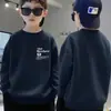 Moletom Infantil para Crianças Maiores, Primavera, Outono, Inverno, Forrado com Fleece, Quente, Manga Longa, Esportivo, Estilo Chinês, Pulôver Básico Infantil para Meninos