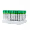 Tubo de Vacío para Extracción de Sangre Heparina con Tapa Verde Desechable Tubo de Recolección de Muestra para Prueba de Bioquímica de Emergencia