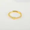 Anillo de apertura ajustable de cobre con incrustaciones de circonita, 26 letras del alfabeto inglés, joyería de moda de alto nivel y temperamento, para cruzar fronteras
