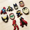 Héroe Superman Dibujo Animado Marvel Zapatos Croc Accesorios Dijes para Zapatos Caucho Blando Hebillas Decorativas Venta al por Mayor de Fábrica Mismo Estilo Transfronterizo