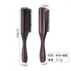 Conjunto de Pincel para Barba e Pente de Modelar com Cabo de Cerdas, Pente para Barba, Escova para Pentear Cabelo, Escova de Limpeza para Barbearia, Escova para Varrer Cabelo