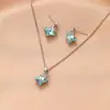 Conjunto de Brincos e Colar Weidni de Luxo Acessível, High-End, Elegante, Moderno e Versátil, Atacado para Mulheres