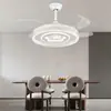 Nuevo Modelo 2024 Ventilador Inteligente Invisible con Frecuencia Variable para Dormitorio, Sala de Estar y Comedor, Integrado con Ventilador de Techo y Candelabro para el Hogar Impulsado por el Viento