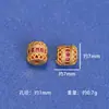 Accesorios DIY de Cobre Chapado en Oro, Cuentas Espaciadoras de Caparazón de Tortuga Ricas y Lujosas, Cuentas de Ojo de Gato, Accesorios para Pulseras, Cuentas de Calabaza, Accesorios al por Mayor