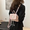 Mochila Cor Sólida Moda Retrô Nova 2025 Bolsa Feminina Estilo Inverno Casual Moderna Simples Viagem Pequena Mochila Tendência