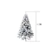 Árbol de Navidad de PVC Encriptado Decoración Navideña Verde Simulación Transfronteriza Plegable Lápiz Árbol de Navidad Flockado