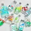 Botella de Vidrio Graffiti Pintada a Mano Hecha a Mano para Niños DIY Botella Estrella de la Suerte Botella Transparente Jarrón de Pintura Creativa Paquete de Materiales
