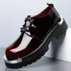 Sapatos derby de tamanho grande para homens, sapatos formais de couro com solas grossas e aumento de altura, sapatos casuais de couro masculinos de alta qualidade e resistentes ao desgaste