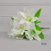 Flores de rosa simuladas, accesorios de baile, ramo para sostener, ramo de lirios para coro, flor estilo entrada deportiva