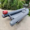 Bote Inflable Rígido (RIB) de 3.9m Casco Inferior de Aleación de Aluminio-Magnesio Bote de Goma Casco Duro Barco de Pesca Armadura Engrosada Bote Inflable Lancha Rápida