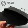 24 nuevo estuche para gafas de cuero negro brillante con hebilla de cuero, billetera a juego, caja para gafas de sol, caja de papel, paño con espejo, juego de tres piezas