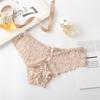Calcinhas de Renda para Mulheres Estilo Verão Sexy Laço Vazado Fio Dental Respirável Cintura Baixa Algodão para Mulheres