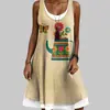 Vestido transfronterizo para mujer, verano, alta gama, impresión digital 3D, único, hermoso, falda corta, talla grande, vestido para mujer, venta al por mayor