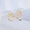 Brincos de Zircônia Coloridos Fofos de Elfo Série de Desenhos Animados Transfronteiriços Brincos de Tarraxa para Mulheres Piercing de Orelha Moderno Venda por Atacado