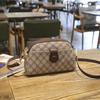 Moda Verano 2026 Bolso Cuadrado Pequeño Estampado Retro Bolso de Concha para Mujer Billetera para Teléfono Móvil de Mamá Bolso de Hombro Único Bolso Cruzado