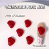 Natal Ano Novo Urso Vermelho Fofo Acessórios de Liga para Nail Art Borboleta Acessórios de Unha Vestíveis Atacado