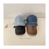 Boné de Baseball Retrô Infantil para Meninos e Meninas, Boné de Baseball Lavado, Cor Sólida, Estilo Vintage, Chapéu de Sol Versátil, Boné de Baseball