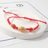 Pulsera trenzada Círculo Qiankun, estilo Nudo Chino, Símbolo de Manzana y Deseo, Fragmentos de Plata, 0 kg Atracciones Turísticas, Fabricante Transfronterizo, Venta al por Mayor de Joyería