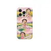 Funda de teléfono Bola Pequeña de Pastizal, adecuada para Apple 17 Pro Max, con un diseño tipo película, linda y adecuada para niñas, también disponible para Huawei y Xiaomi 17