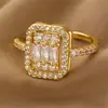 Anel de Coração Exquisito com Zircônia Rs0025 para Mulheres, Anel de Dedo Indicador da Moda e Único de Outono, Anel Aberto Ajustável