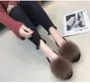 Zapatos peludos para mujer para otoño e invierno Ropa exterior 2025 Nuevo estilo coreano Zapatos tipo mocasín de moda Forrados de felpa para Heattech, Zapatos de algodón cómodos y versátiles