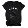 Amazon Ebay Site Independente Camiseta Feminina da Moda e Única F-Caw-F Gola Redonda Manga Curta Camiseta Básica