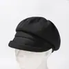 Boina Octagonal con Forma de Nube para Mujer, Primavera y Verano, Boina Adelgazante, Adecuada para Caras Cuadradas y Redondas, Boina de Artista, Ajustable