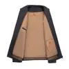 Chaqueta de algodón para hombre de otoño e invierno con forro interior desmontable, relleno de lana de oveja y seda de morera, una chaqueta cálida y elegante para hombres de mediana edad y mayores.