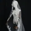 Estilo Europeu e Americano Vestido de Casamento Longo Branco Renda de Alta Qualidade Acessórios Véu Longo Noiva Véu de Casamento 3m