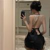 Lencería Sexy Estilo Suave Encaje Perspectiva Camisón Tirantes Escote Bajo Espalda Descubierta Tentación Minifalda Ropa para el Hogar