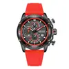 Reloj Megir para Hombre Silicona Tres Zonas Horarias Resistente al Agua Deportivo de Cuarzo 2211