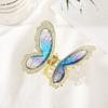 Exquisita mariposa de diamantes completos agarre mediano para mujer verano sentido de alta gama parte trasera de la cabeza pinza tiburón pinza para el cabello clip de alta gama tocado
