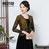 Chen Miaoyan 2025 novo top feminino de primavera tamanho plus size camiseta feminina de manga longa camisa de veludo fabricantes atacado